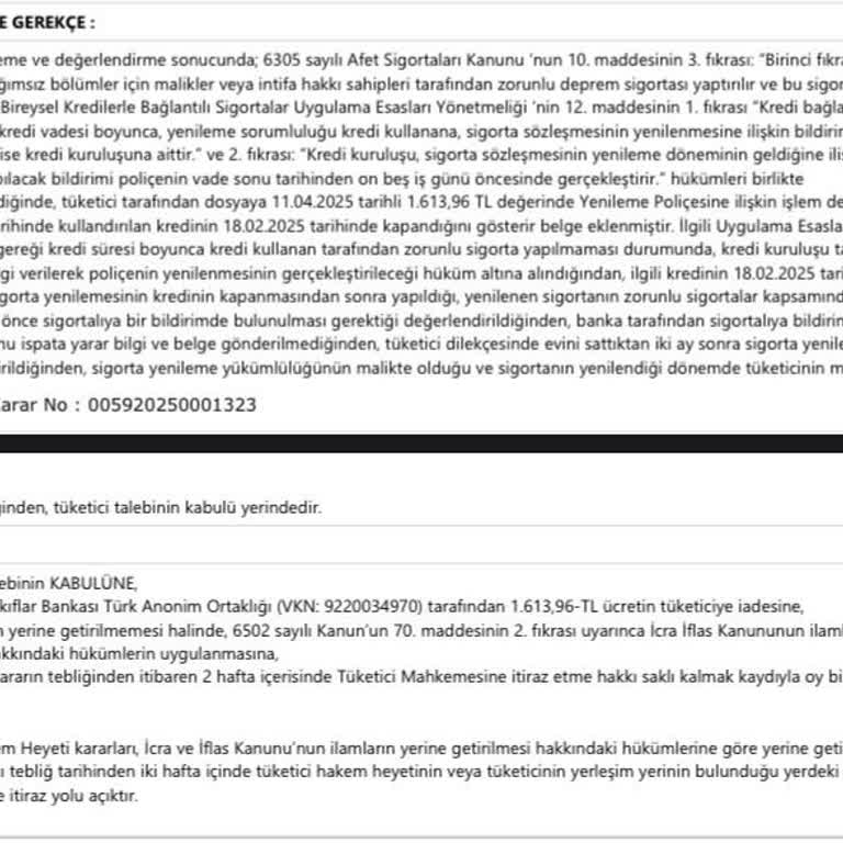 Satılan Ev İçin DASK İptal Edilmedi Banka Mahkeme Kararına Uymuyor