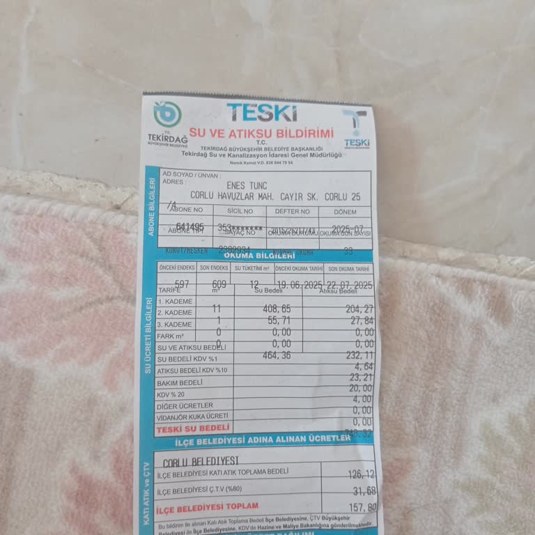 Su Faturasında Anormal Tutar Ve Kullanım İtirazı