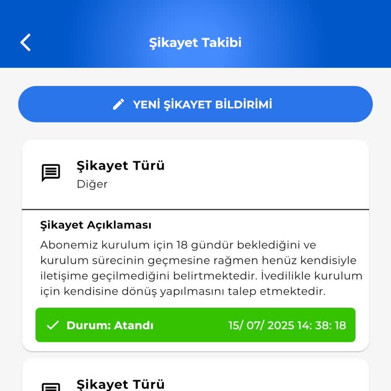 Bir Aydır Kurulum Yapılmıyor, Mağduriyetim Giderilmiyor