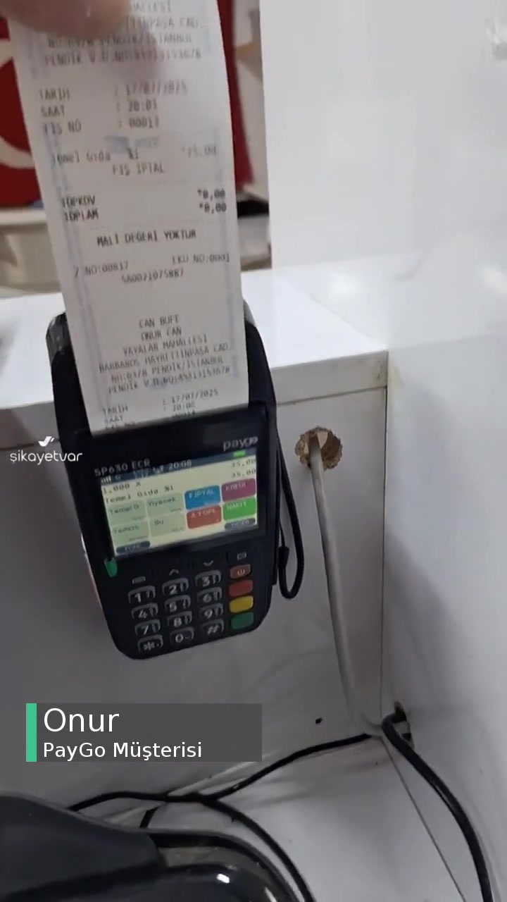 Paygo SP630ECR Yazar Kasa Pos Cihazı Şikayeti! videonun kapak resmi
