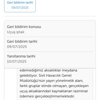 Uçuş İptali Sonrası Mağduriyet Ve Ek Masraflarımız Karşılanmadı