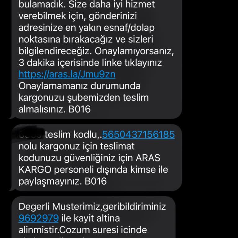 Aras Kargo Teslimat Sorunu Ve Mağduriyet