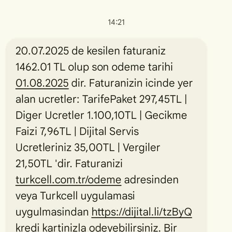 Faturada Yüksek Tutar Ve Pahalı Tarifelerden Şikayetçiyim