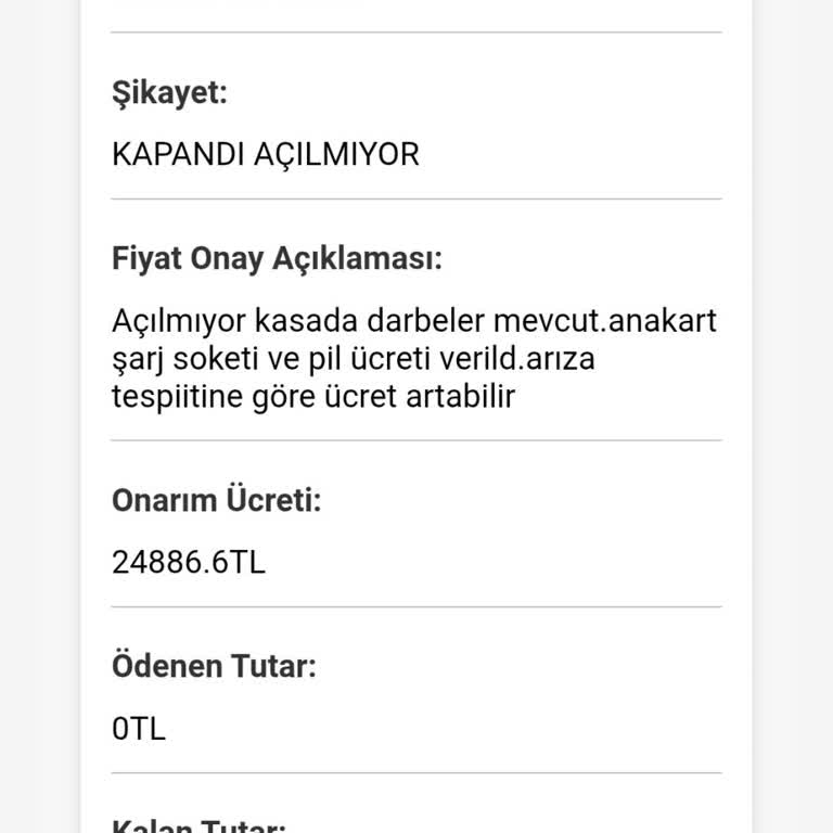 Garanti Biter Bitmez Yüksek Onarım Ücreti Şoku!