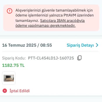 Epttavmden Aldığım TV Ünitesi Günlerdir Kargoya Verilmedi İade Bekliyorum