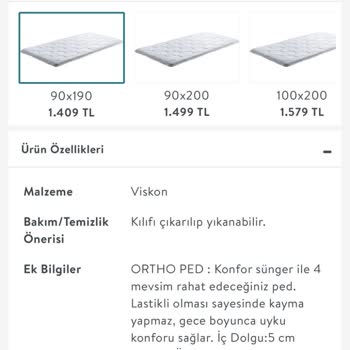 Yatak Pedi Kılıfı Çıkarılamıyor Değişim Reddedildi