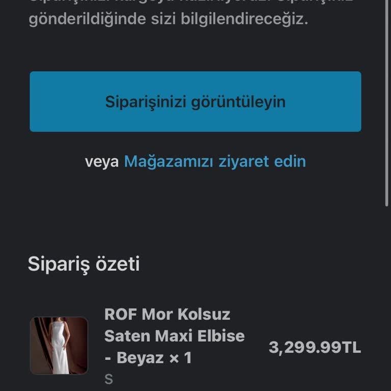 Rof Giyim Siparişim Kargoya Verilmedi, Ürün Gönderilmedi