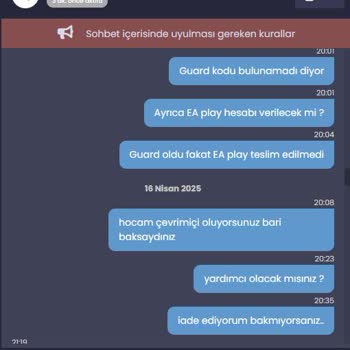 Satıcıdan Aldığım Hesapta Sürekli İletişim Ve Teslimat Sorunu