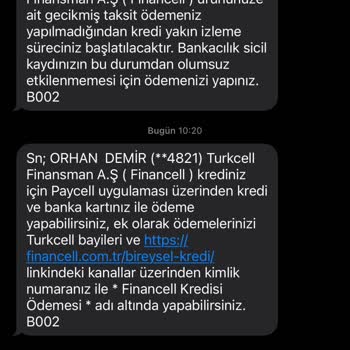 Borç Mesajları Nedeniyle Yaşadığım Rahatsızlığın Sebebini Öğrenmek İstiyorum
