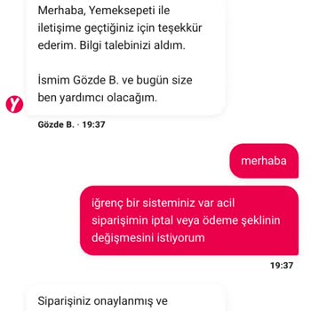 Yemek Sepeti Ödeme Ve İptal Sorunları Müşteri Desteği Yetersizliği