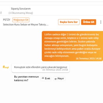 Eksik Gönderilen Paketler Ve Yanıltıcı Satıcı Davranışı