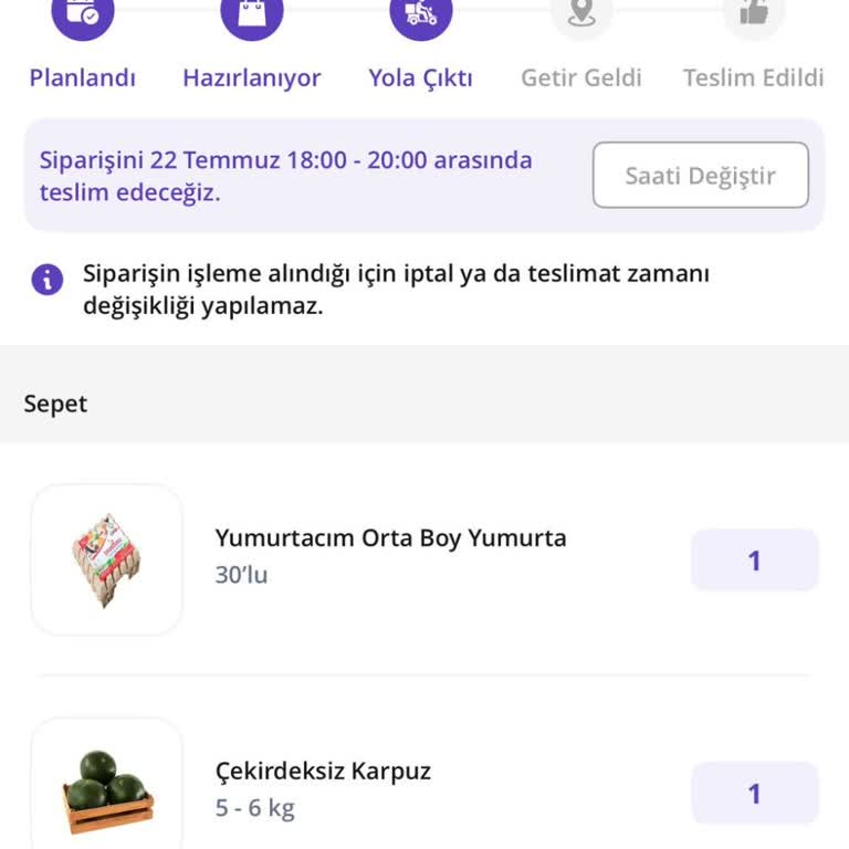 Getir Planlanan Saatte Teslim Edilmeyen Siparişle Mağduriyet