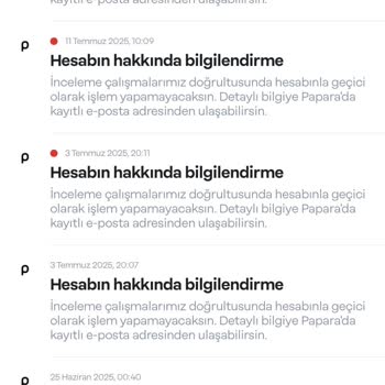 Papara Hesabıma Erişemiyorum, Paramı Çekemiyorum