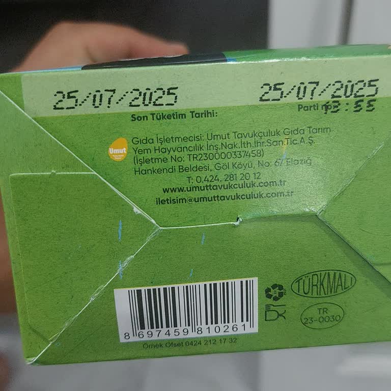 Tarihi Geçmek Üzere Olan Yumurta Teslimatı