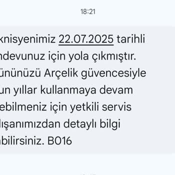 Servis Randevusuna Uymayan Ve Bilgilendirme Yapmayan Arçelik Yetkili Servisi