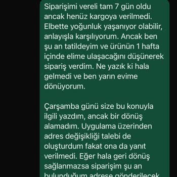 Siparişim Günlerdir Kargoya Verilmedi, Destek Ekibi İletişime Geçmiyor