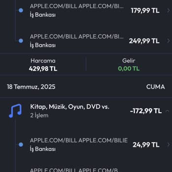Apple Haberim Olmadan Kartımdan Para Çekiliyor, Acil İade Talebim Var