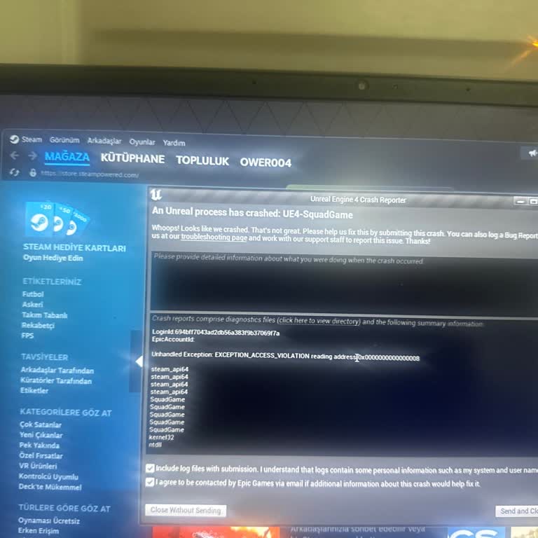 Geforce Now Powered By Game+ Planında Squad Oyunu Açılmıyor Hatası