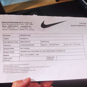 Aldığım Nike Ayakkabının Kısa Sürede Hasar Görmesi Ve Garanti Sürecindeki Memnuniyetsizlik