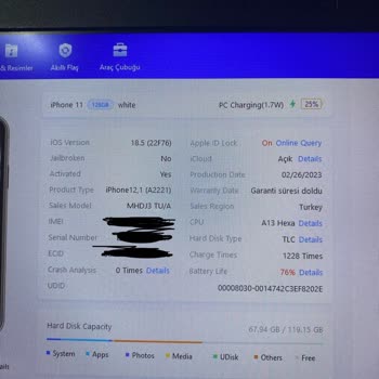 Yenile Gelsin'den Aldığım İphone 11'in Pil Sağlığı Beklenenden Düşük Çıktı