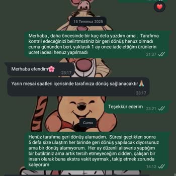 İade Edilen Ürünün Ücretinin 35 Gündür Ödenmemesi Ve Oyalayıcı Müşteri Hizmetleri