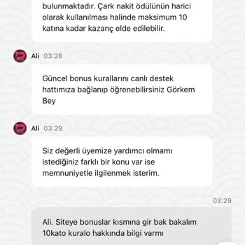 Bonus Kuralları Açıkça Belirtilmeyen Çark Kodu Nedeniyle Kazancım Ödenmedi