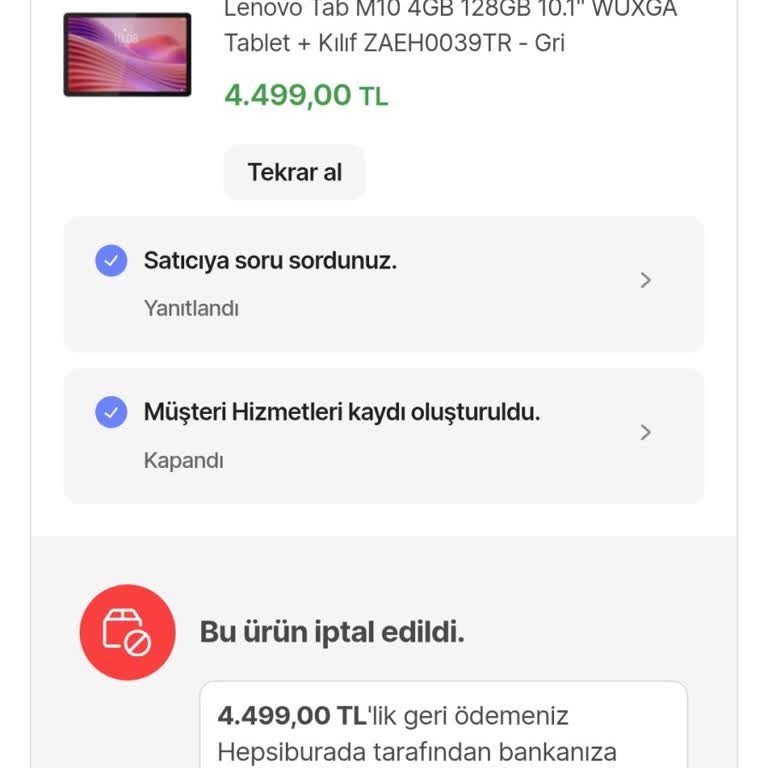 Teslim Edilmeyen Siparişin Haksız İptali