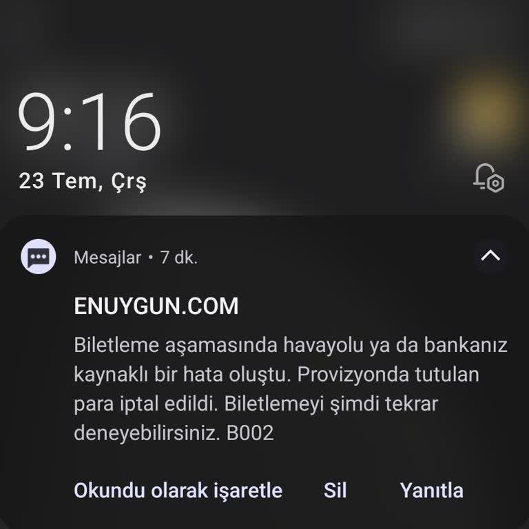 Parası Alınıp Biletlenmeyen Uçuşta Mağduriyet Yaşıyorum