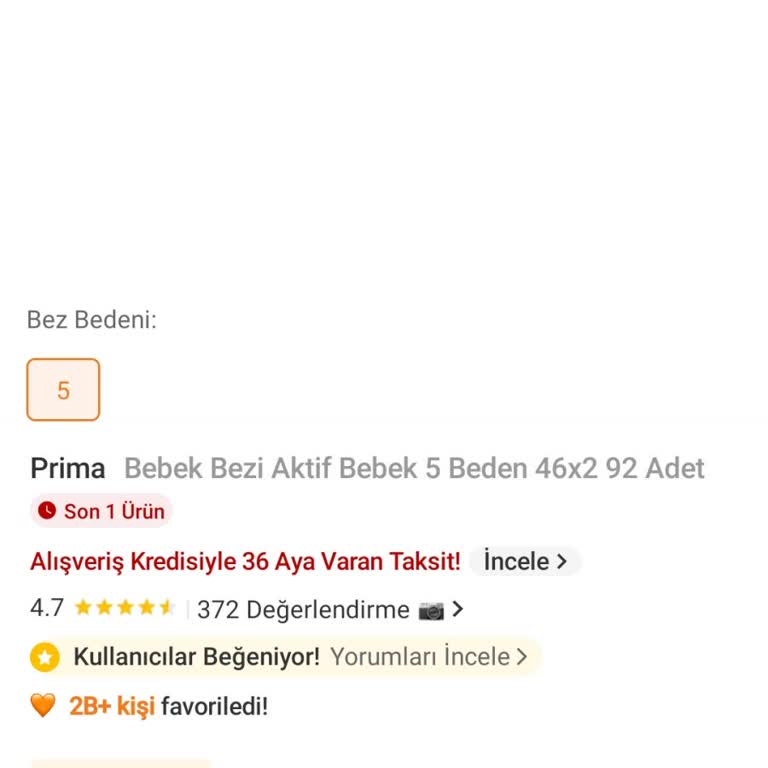 Trendyol'da Bebek Bezi Fiyat Hesaplaması Yanıltıcı Olabiliyor