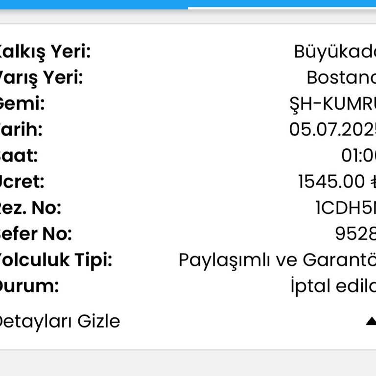 İptal Edilen Deniz Taksi Ücretim 20 Gündür İade Edilmedi