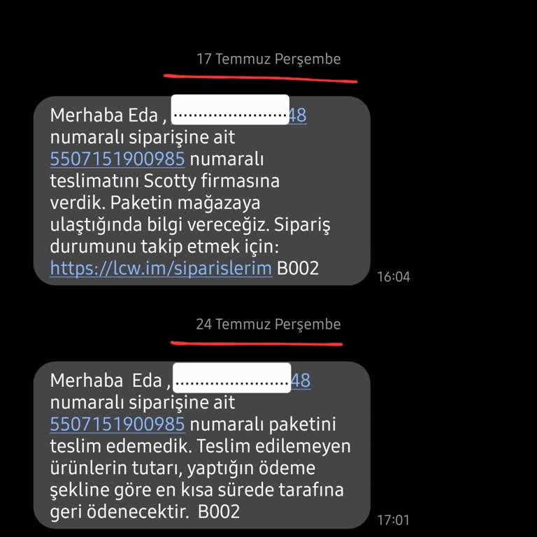 LCW Siparişlerimde Üst Üste Yaşanan Teslimat Ve İptal Sorunları