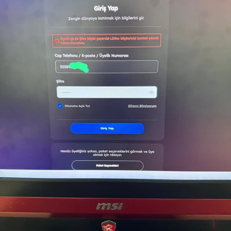 Tod TV Üyelik Giriş Hatası Ve Müşteri Hizmetlerine Ulaşılamıyor