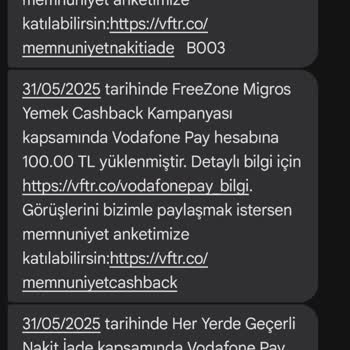 Vodafone Pay'de Haksız Geç Ödeme Ve Eksik Cashback Mağduriyeti
