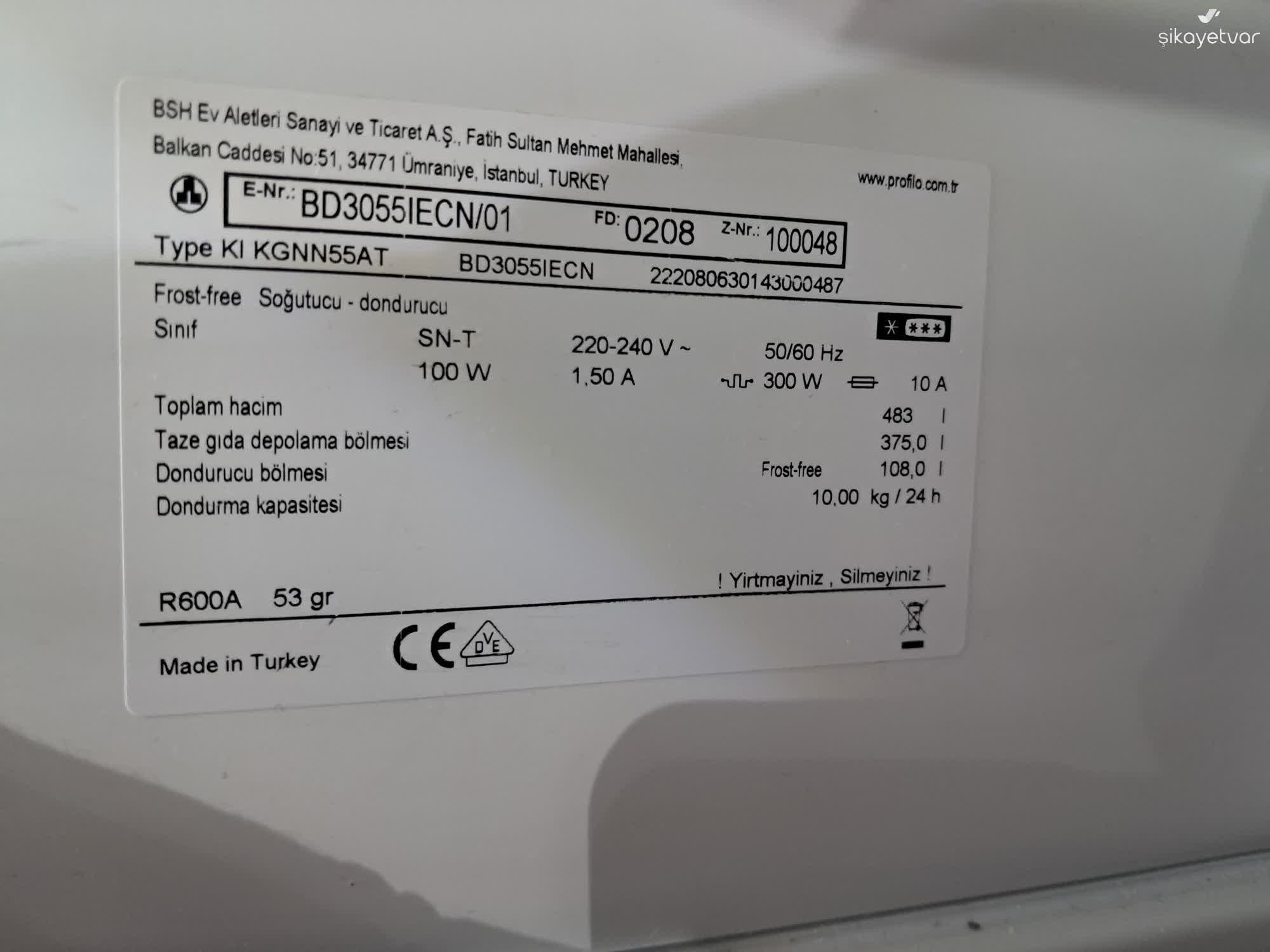 Profilo Buzdolabında Tekrarlayan Gösterge Paneli Arızası - Şikayetvar