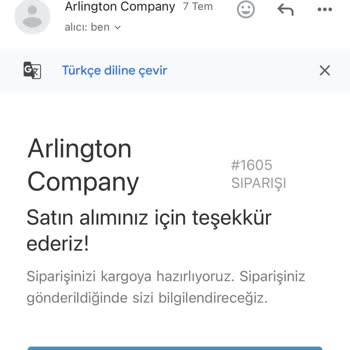 Arlington Siparişim Teslim Edilmedi İade Yapılamıyor