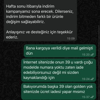 Ücret İadesi Talebime Cevap Alamıyorum