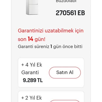 Garanti Süresi Bitiminden Sonra Fahiş Fiyatlı Ek Garanti Şoku