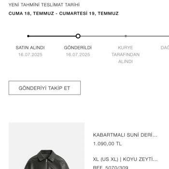 Zara'dan Aldığım Ceket 8 Gündür Teslim Edilmedi, Ürün Kayboldu