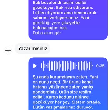 Yanlış Ürün Gönderimi Ve İletişim Sorunları Nedeniyle Mağduriyet