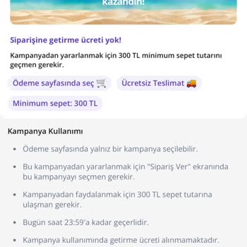 Getirbüyük Kuponum Ödeme Ekranında Geçerli Olmuyor