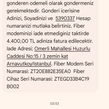 Teslim Edilen Modem İçin Asılsız Borç Ve Haksız Ceza