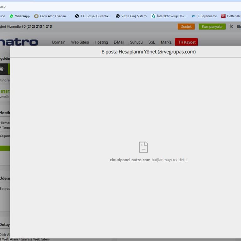 Natro Mail Hizmeti Tekrar Çöktü İletişimimiz Tamamen Durdu