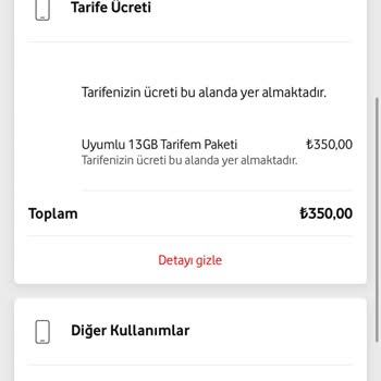 Vodafone Faturada Açıklanamayan Yüksek Ücretler Ve Eksik Detaylar!