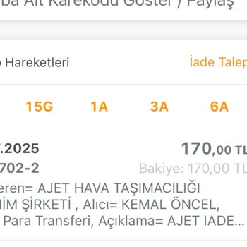 Ajet Havayolları'nda Koltuk İade Sürecinde Yaşanan Mağduriyet