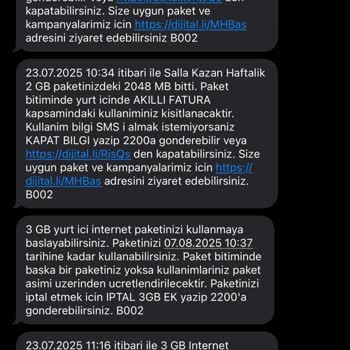 Turkcell'de İnternet Paketleri Hızla Tükeniyor, Sorunlar Çözülmüyor!