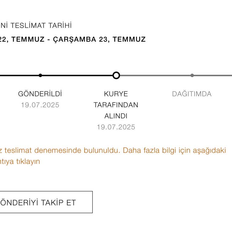 Zara Siparişim Teslim Edilmeden Teslimat Denemesi Görünüyor!