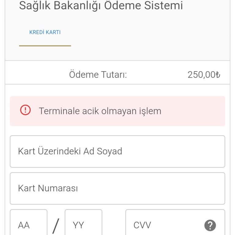 Ehliyet Sağlık Raporu Ödemesinde Sürekli İşlem Hatası Yaşıyorum