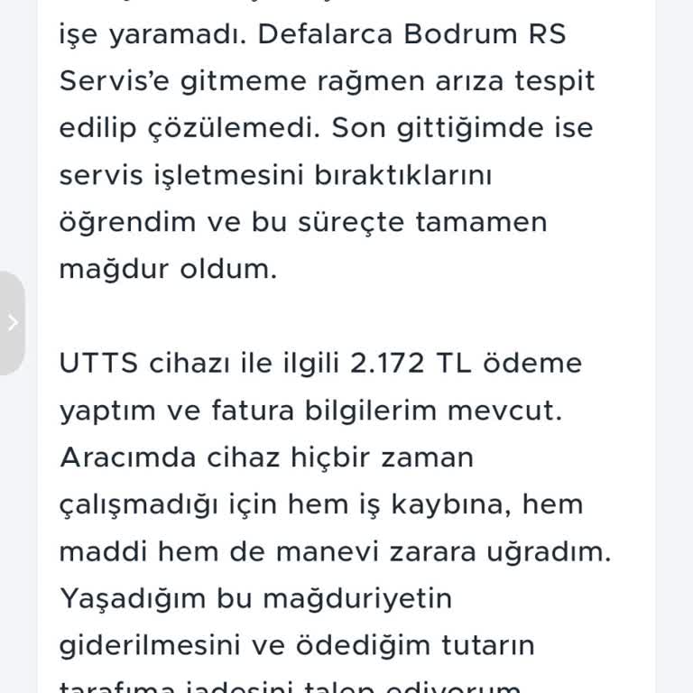 Montajı Yapılan Utts Cihazı Hiçbir Zaman Çalışmadı, Mağduriyetim Giderilmiyor
