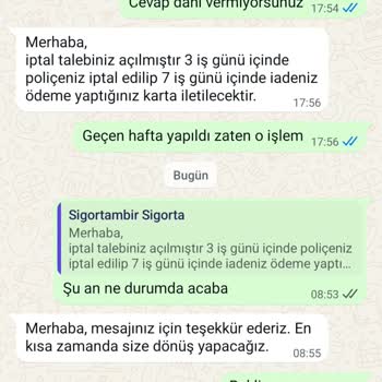 Sigorta İptalinde İlgisizlik Ve Müşteri Mağduriyeti