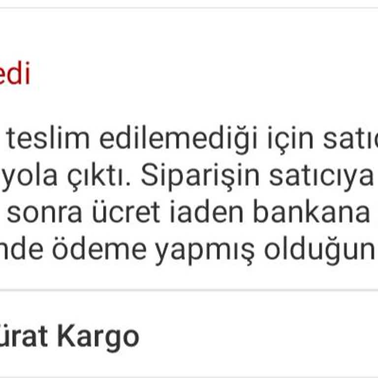 Teslim Edilmeyen Kargo İade Edildi, Hizmette Sürekli Aksaklık